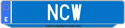 Matrícula de taxi NCW