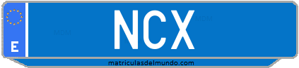 Matrícula de taxi NCX