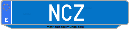 Matrícula de taxi NCZ