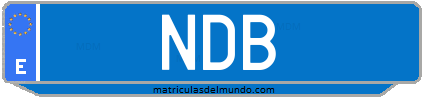 Matrícula de taxi NDB