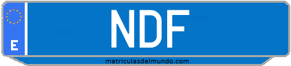 Matrícula de taxi NDF