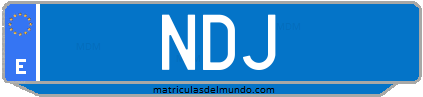 Matrícula de taxi NDJ