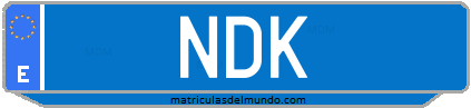 Matrícula de taxi NDK