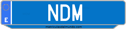 Matrícula de taxi NDM