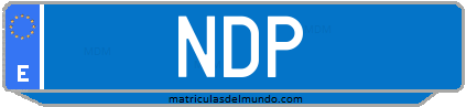 Matrícula de taxi NDP