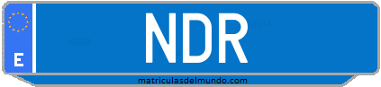 Matrícula de taxi NDR