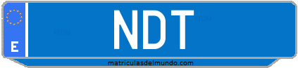 Matrícula de taxi NDT