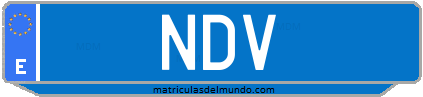 Matrícula de taxi NDV