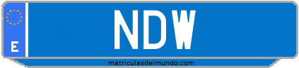 Matrícula de taxi NDW