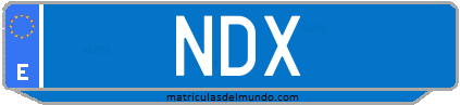 Matrícula de taxi NDX