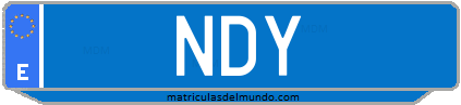 Matrícula de taxi NDY