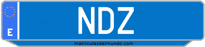 Matrícula de taxi NDZ