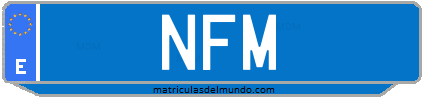 Matrícula de taxi NFM
