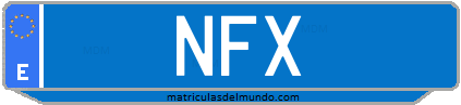 Matrícula de taxi NFX