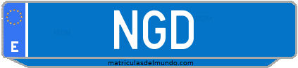 Matrícula de taxi NGD