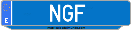 Matrícula de taxi NGF
