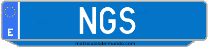 Matrícula de taxi NGS
