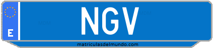 Matrícula de taxi NGV