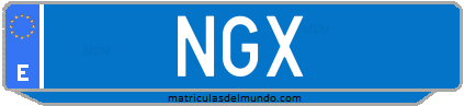 Matrícula de taxi NGX