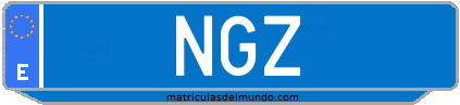 Matrícula de taxi NGZ