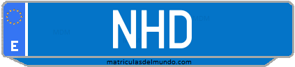 Matrícula de taxi NHD