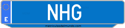 Matrícula de taxi NHG