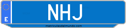 Matrícula de taxi NHJ