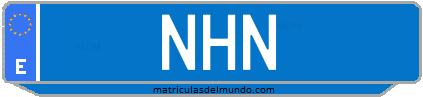 Matrícula de taxi NHN
