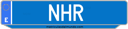 Matrícula de taxi NHR