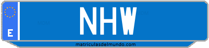 Matrícula de taxi NHW