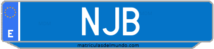 Matrícula de taxi NJB