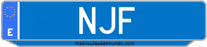 Matrícula de taxi NJF