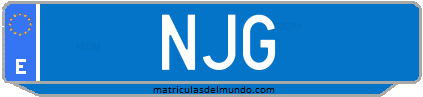 Matrícula de taxi NJG