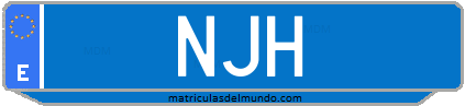 Matrícula de taxi NJH