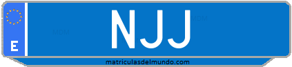 Matrícula de taxi NJJ
