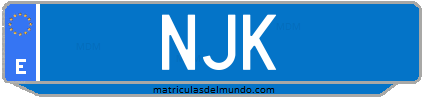 Matrícula de taxi NJK