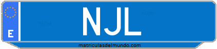 Matrícula de taxi NJL