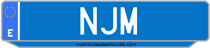 Matrícula de taxi NJM