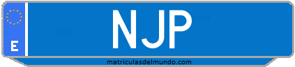 Matrícula de taxi NJP
