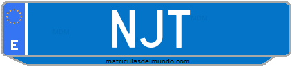 Matrícula de taxi NJT