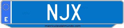 Matrícula de taxi NJX