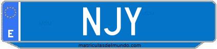Matrícula de taxi NJY