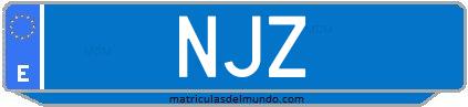 Matrícula de taxi NJZ