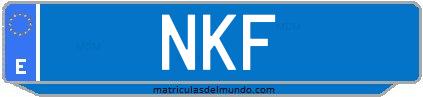 Matrícula de taxi NKF