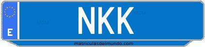 Matrícula de taxi NKK