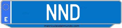 Matrícula de taxi NND