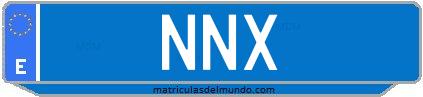 Matrícula de taxi NNX