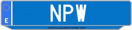 Matrícula de taxi NPW