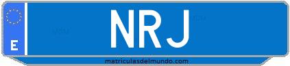 Matrícula de taxi NRJ