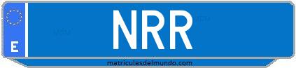 Matrícula de taxi NRR